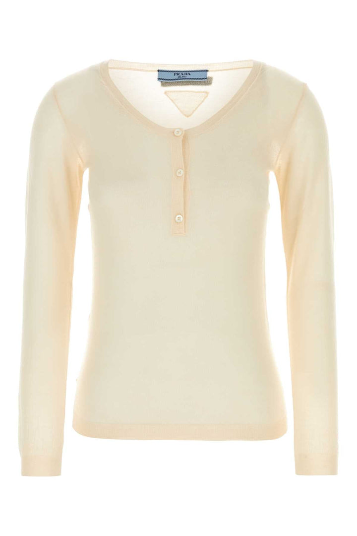 Prada Women Skin Pink Cashmere Blend Sweater