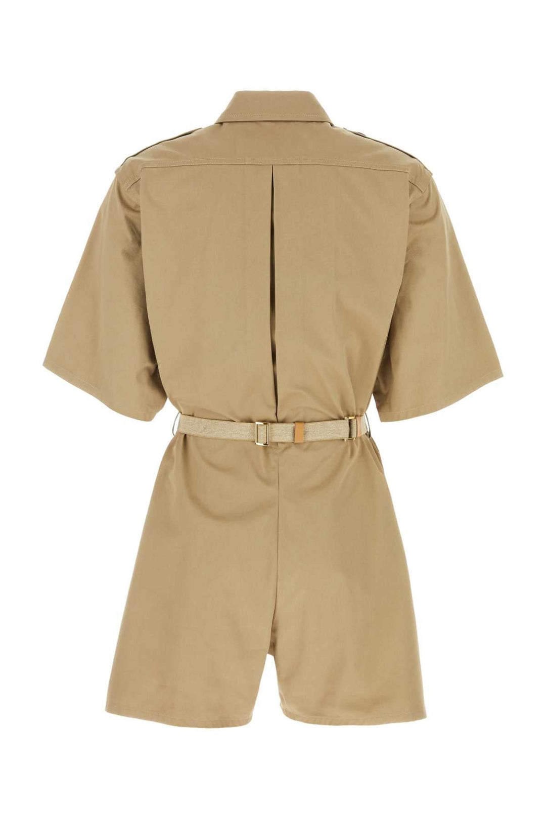 Prada Women Khaki Cotton Jumpsuit