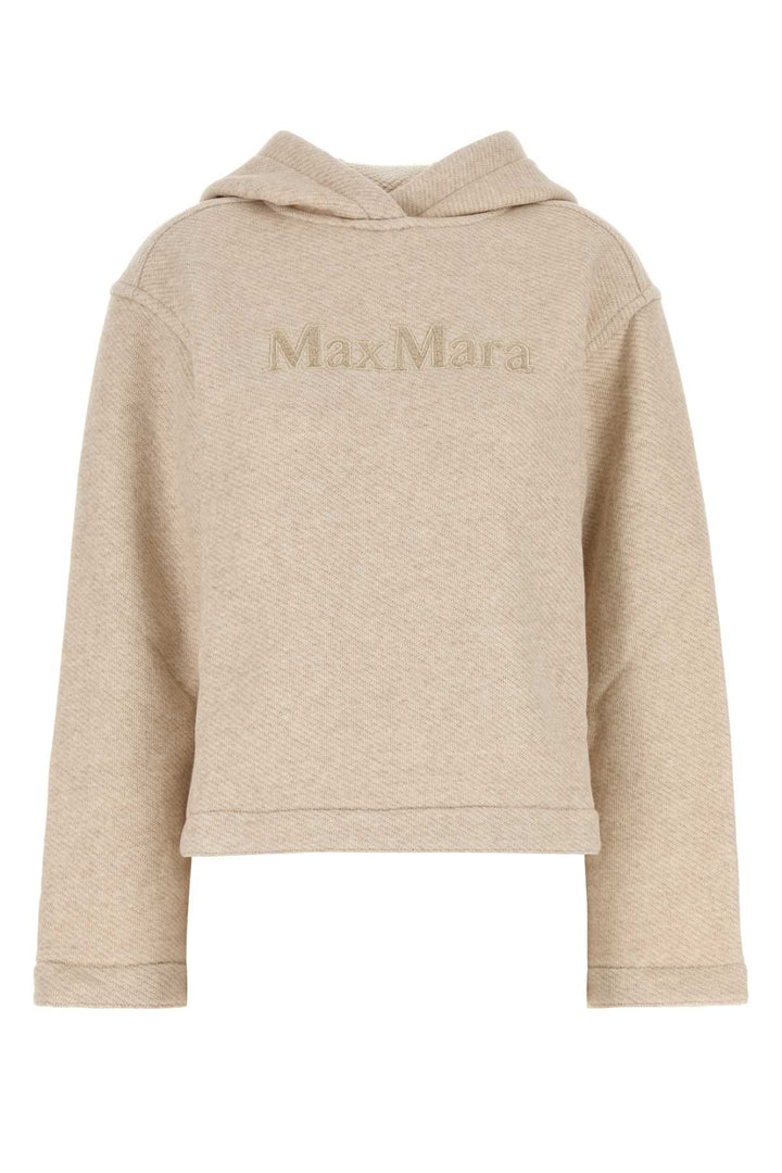 Max Mara Women Sand Cotton Blend Gary Sweatshirt