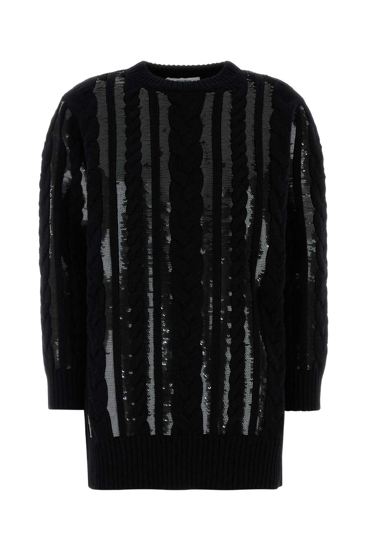 Max Mara Women Black Wool Blend Mambo Sweater Dress