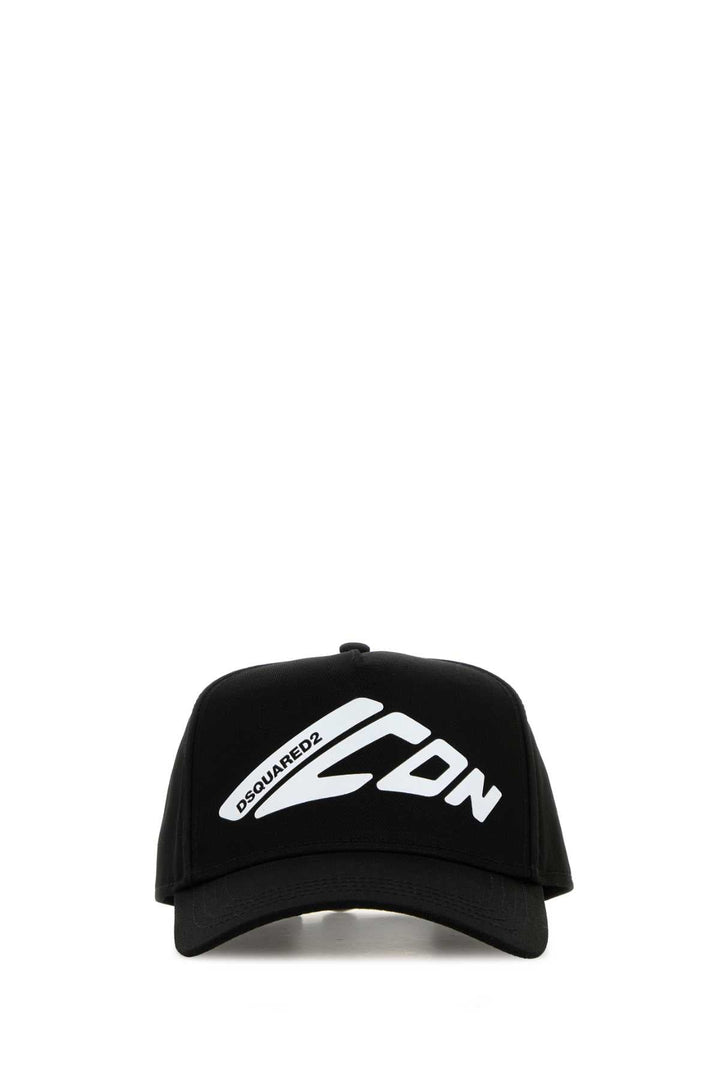 Dsquared Women Black Cotton Baseball Cap