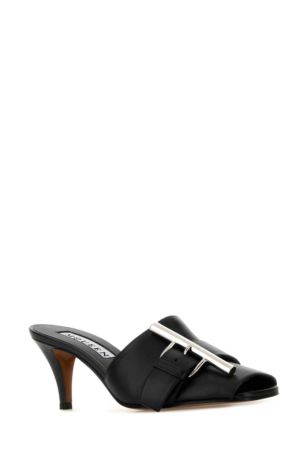 Alexander Mcqueen Women Black Leather Mules