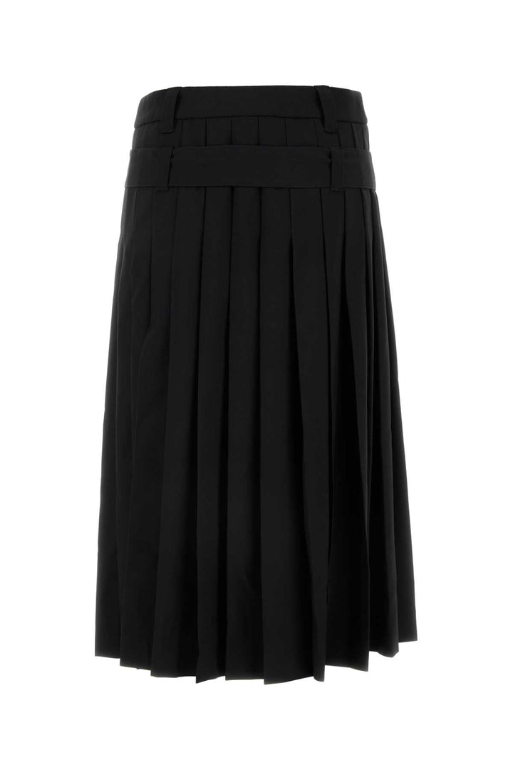 Alexander Mcqueen Women Black Wool Skirt