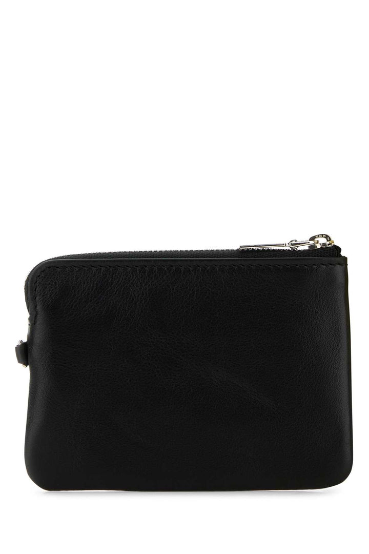 Alexander Mcqueen Women Black Leather Sling Card Holder