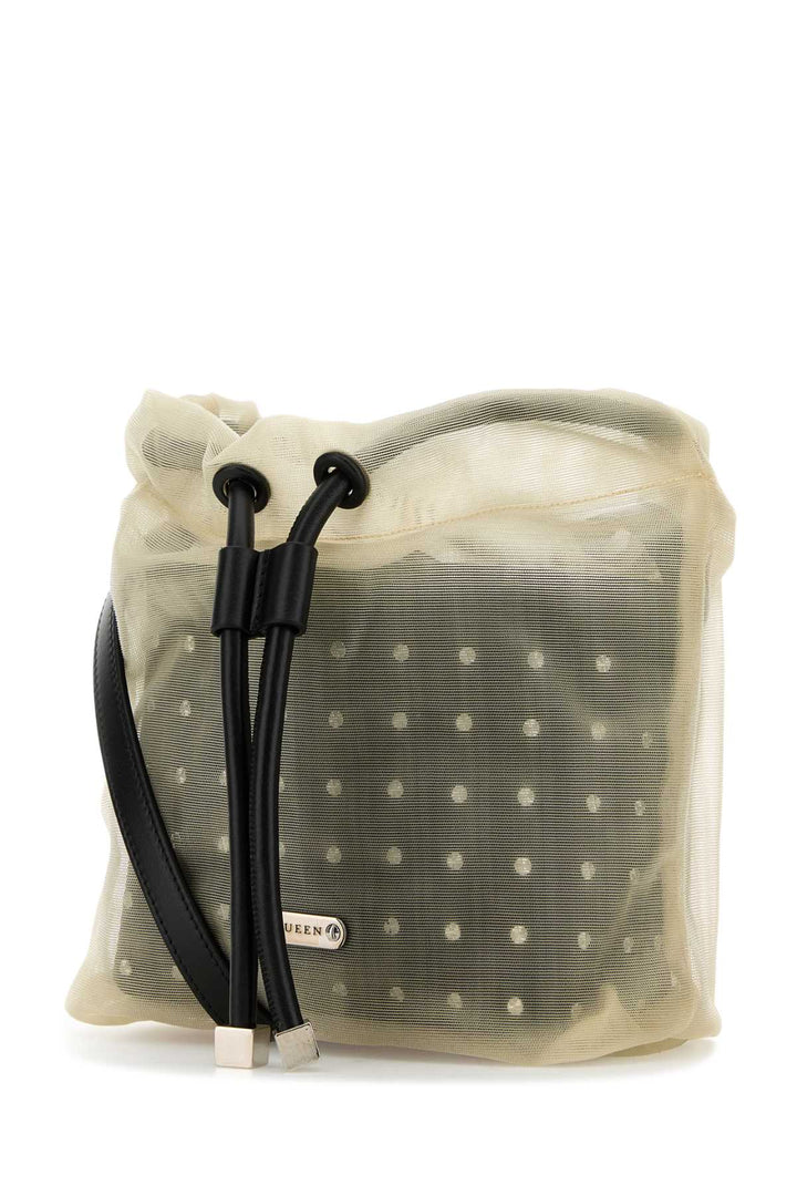 Alexander Mcqueen Women Two-Tone Leather And Tulle Nebula Crossbody Bag