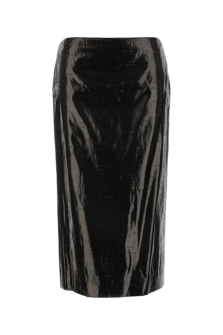 Alexander Mcqueen Women Black Canvas Skirt