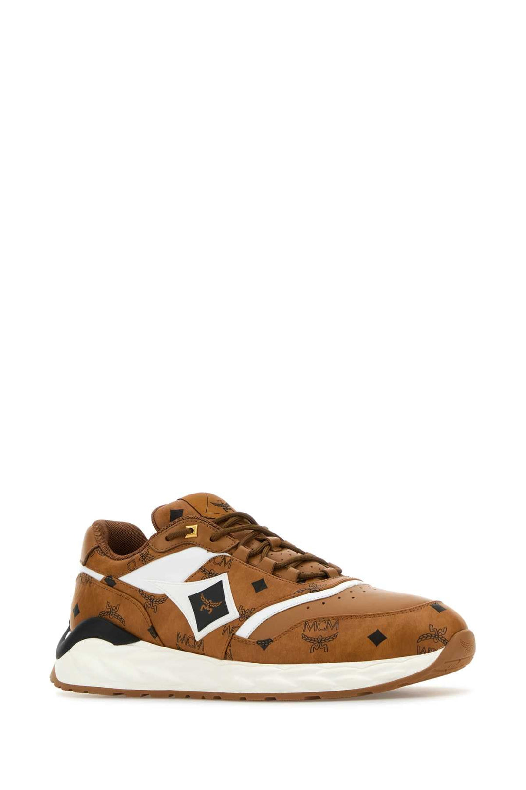 Mcm Men Multicolor Canvas And Leather Skywander Sneakers