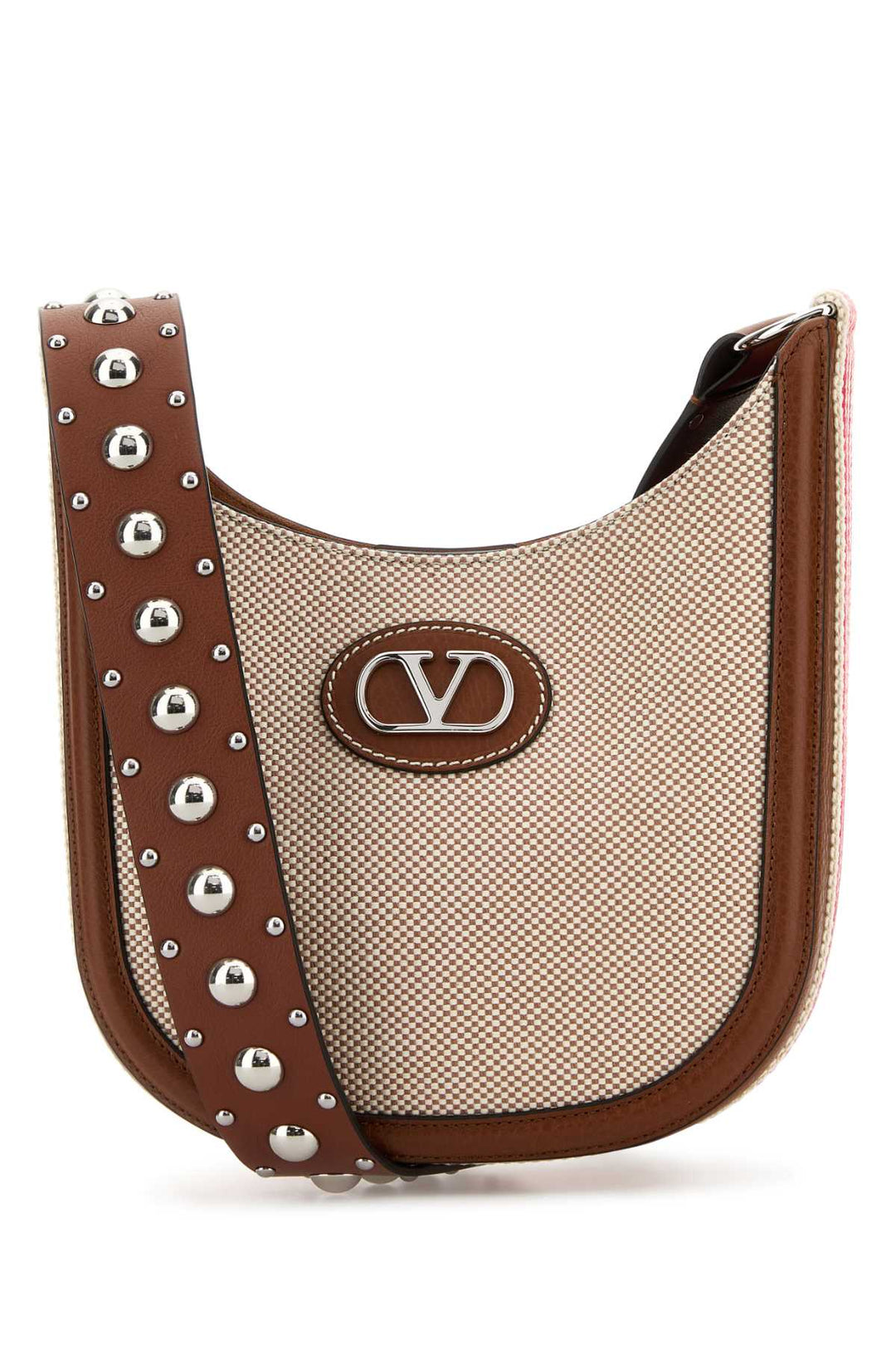 Valentino Garavani Women Two-Tone Canvas Vlogo Signature Crossbody Bag