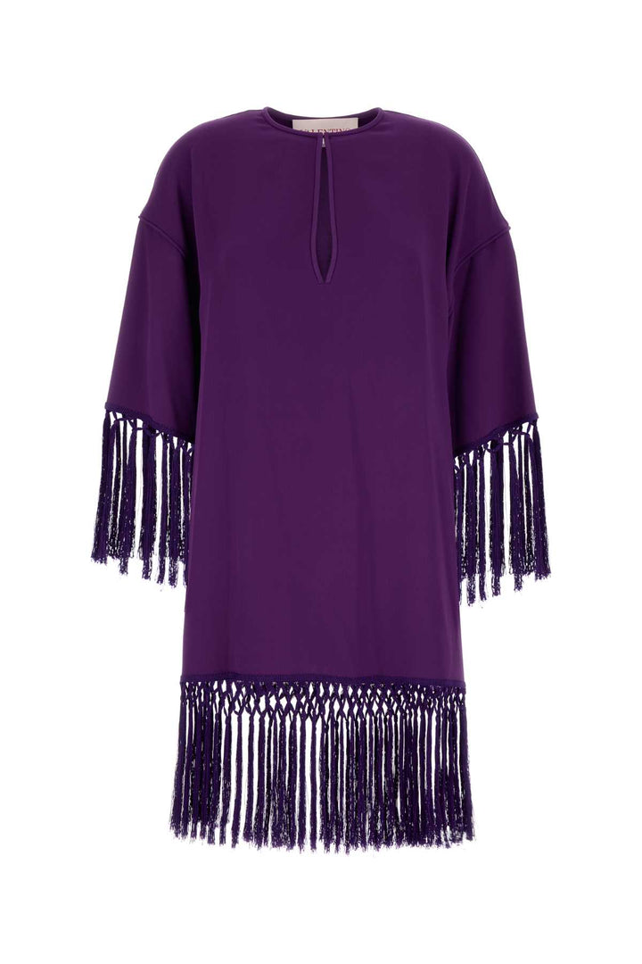 Valentino Garavani Women Purple Cady Dress