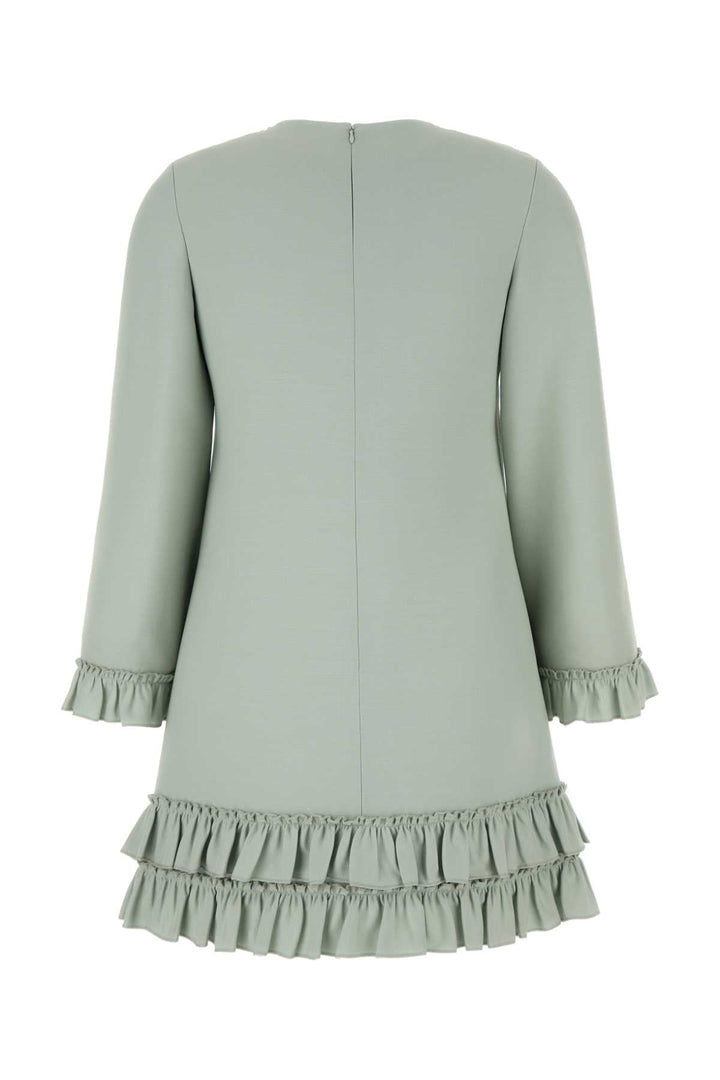 Valentino Garavani Women Mint Green Wool Blend Mini Dress