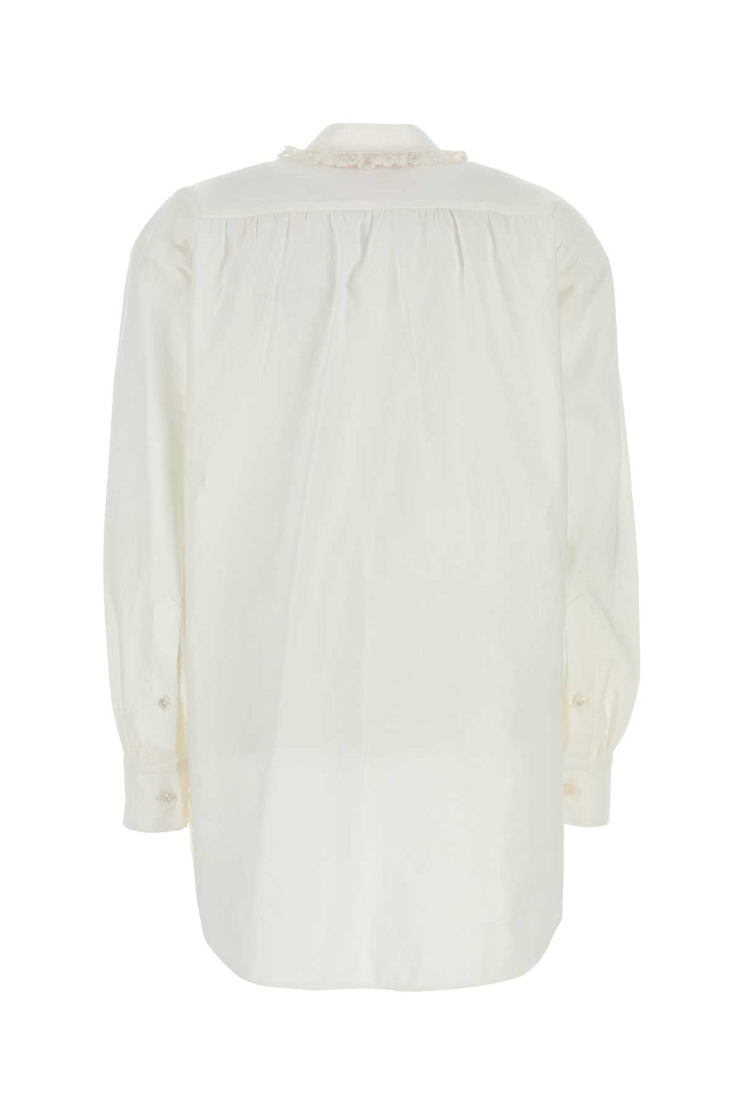 Valentino Garavani Women White Cotton Blend Blouse