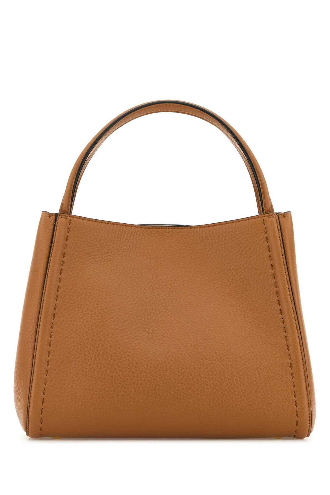 Valentino Garavani Women Camel Leather Medium Alltime Handbag