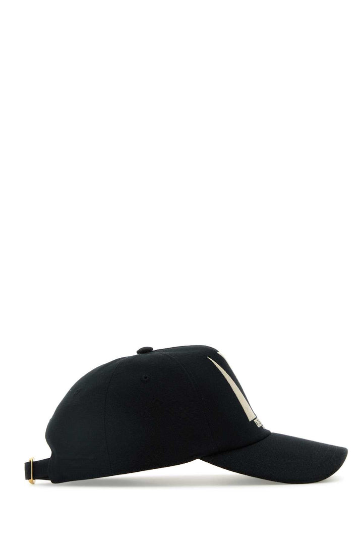 Valentino Garavani Women Black Cotton Baseball Cap