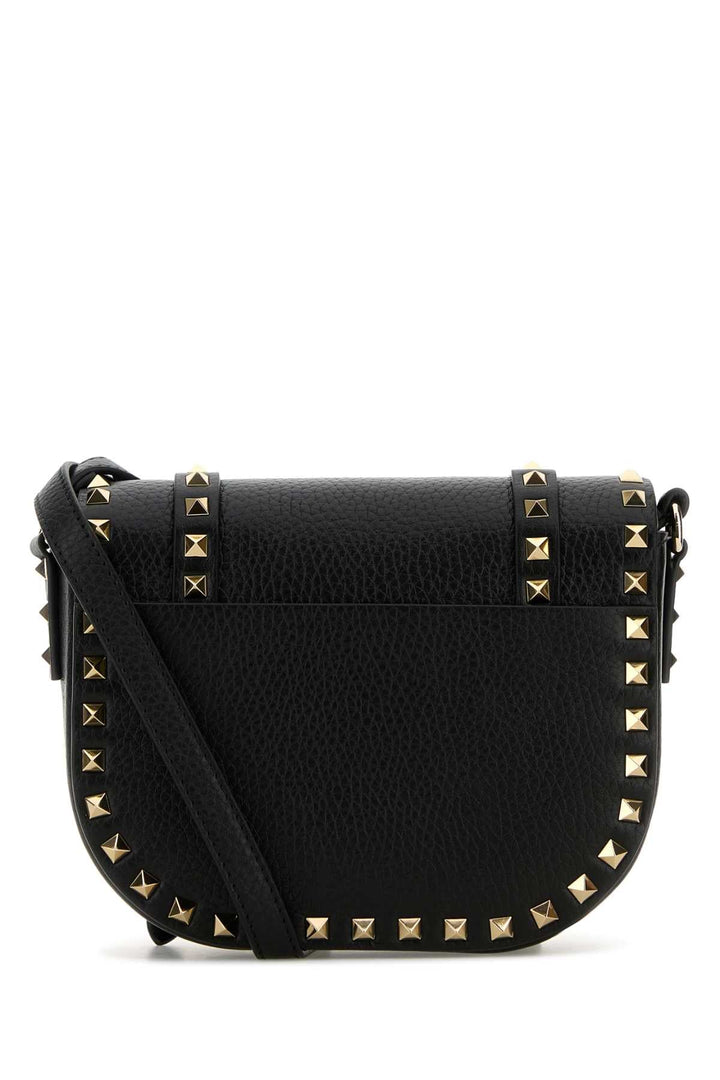 Valentino Garavani Women Black Leather Rockstud Crossbody Bag