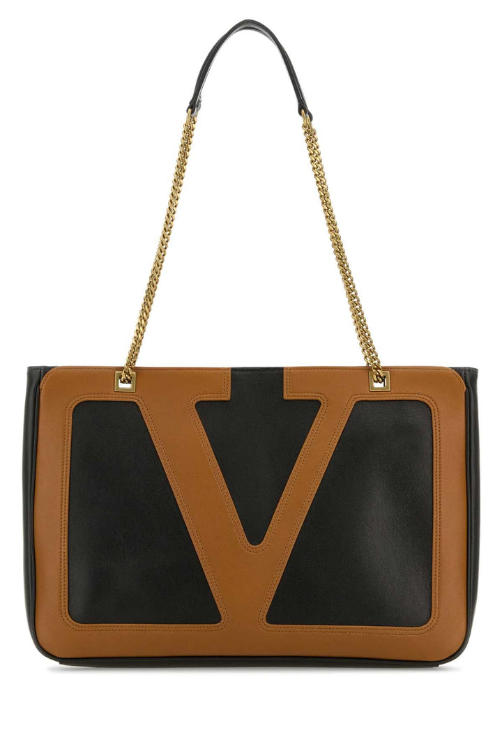 Valentino Garavani Women Black Nappa Leather Medium Viva Superstar Shopping Bag