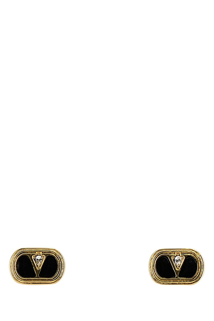 Valentino Garavani Women Two-Tone Enamel And Metal Vlogo Earrings