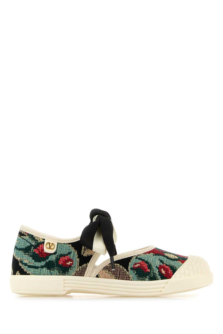 Valentino Garavani Women Embroidered Canvas Bay By Bay Slip Ons