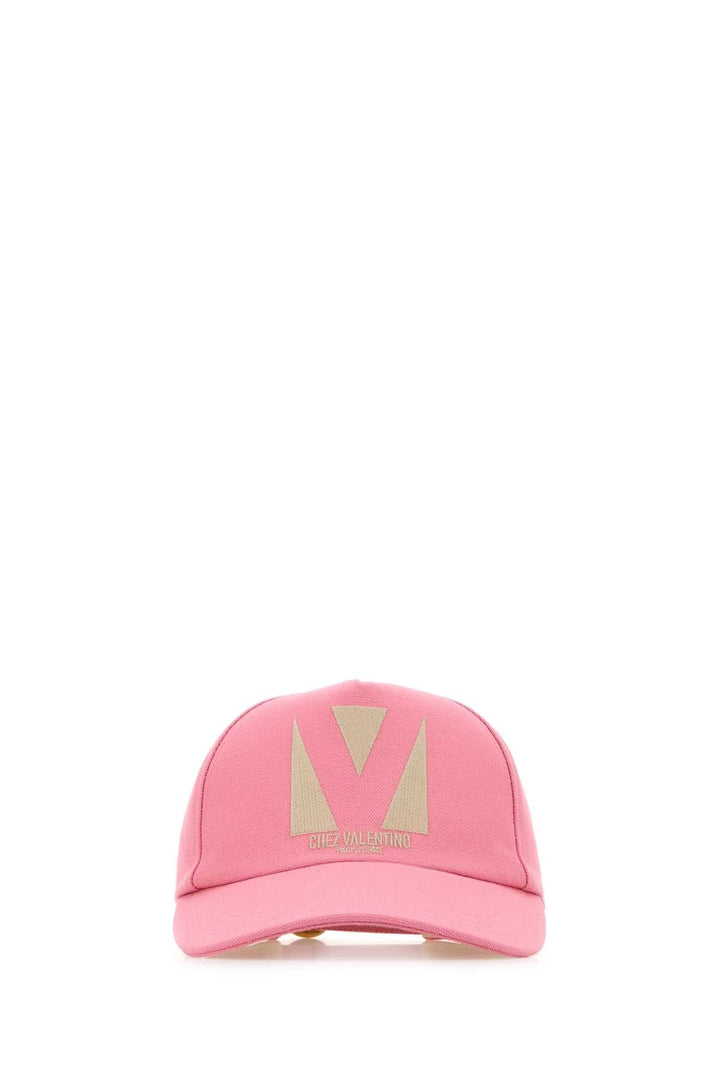 Valentino Garavani Women Pink Cotton Baseball Cap