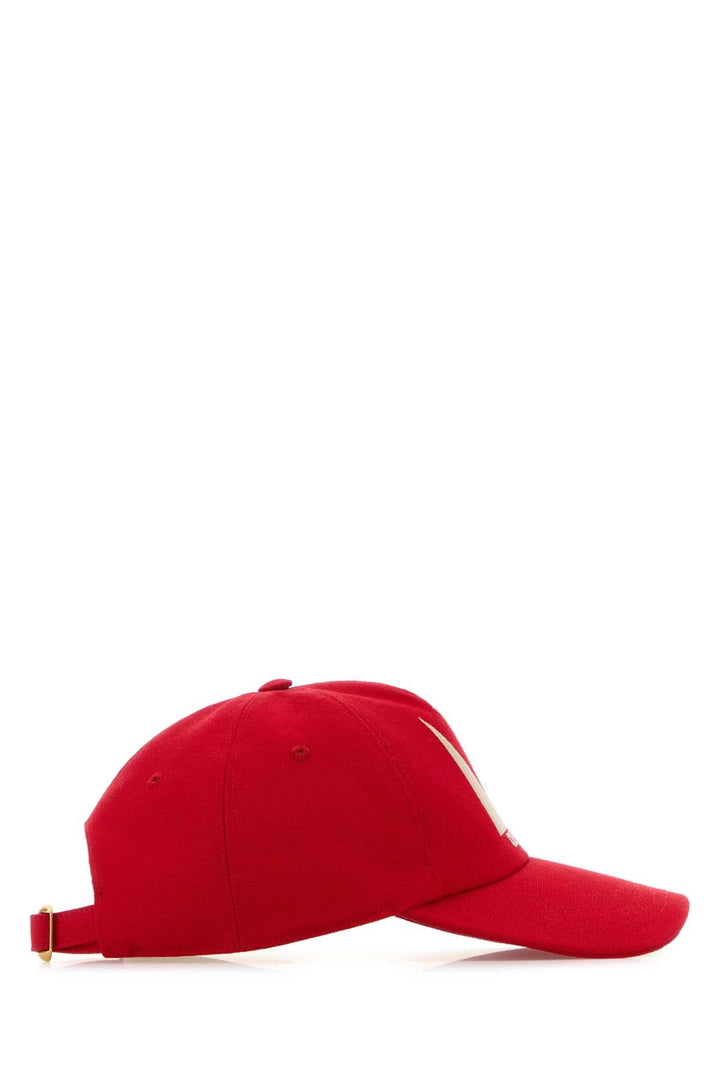 Valentino Garavani Women Red Cotton Baseball Cap