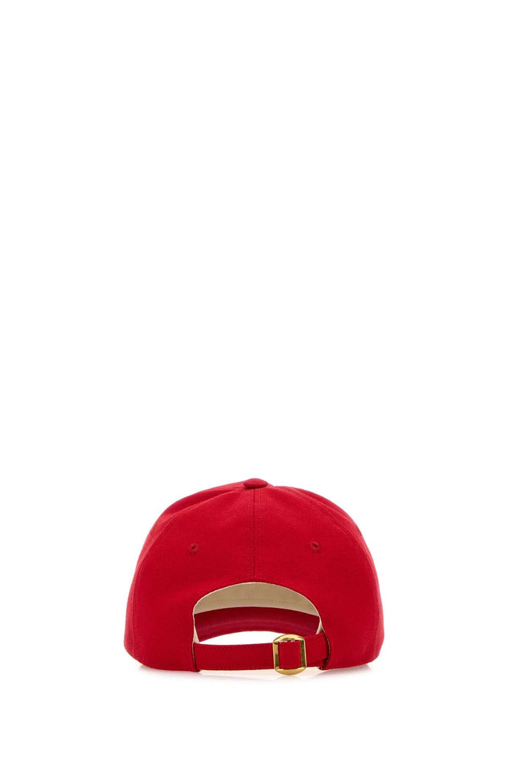 Valentino Garavani Women Red Cotton Baseball Cap