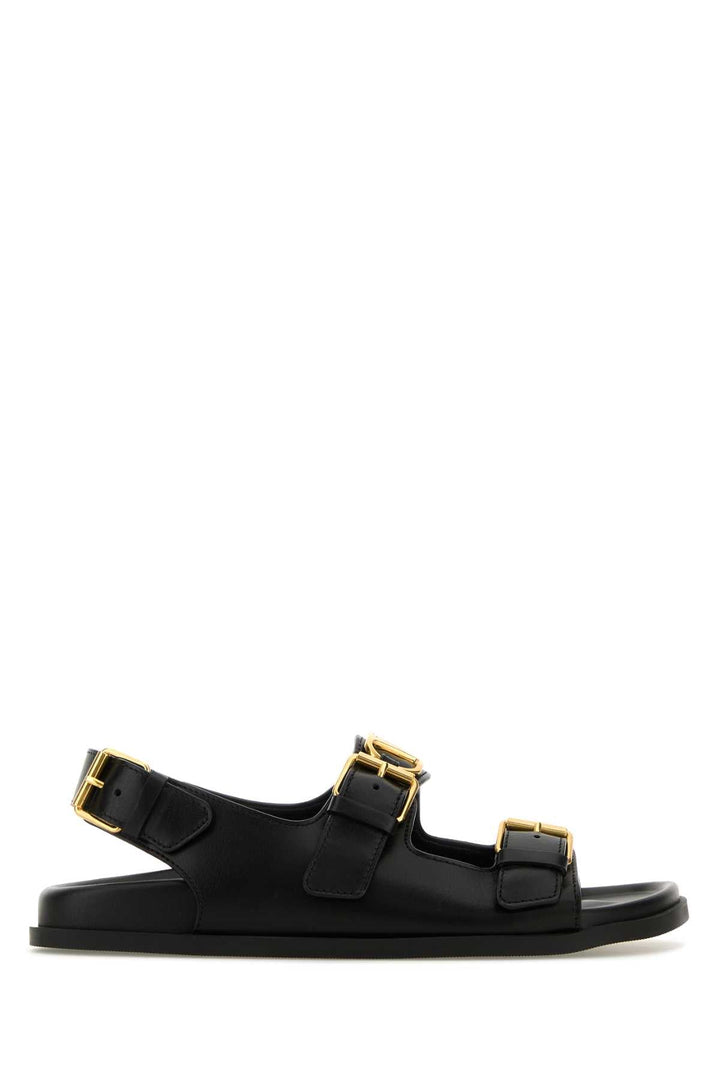 Valentino Garavani Women Black Leather Sandals