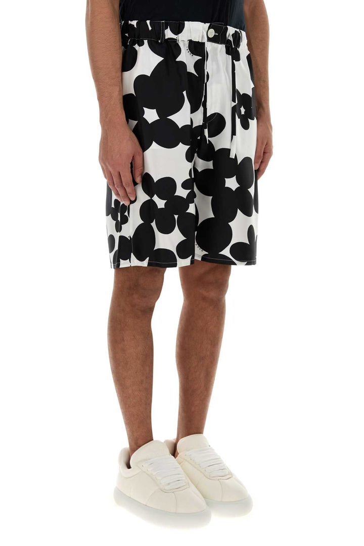 Marni Men Printed Silk Bermuda Shorts
