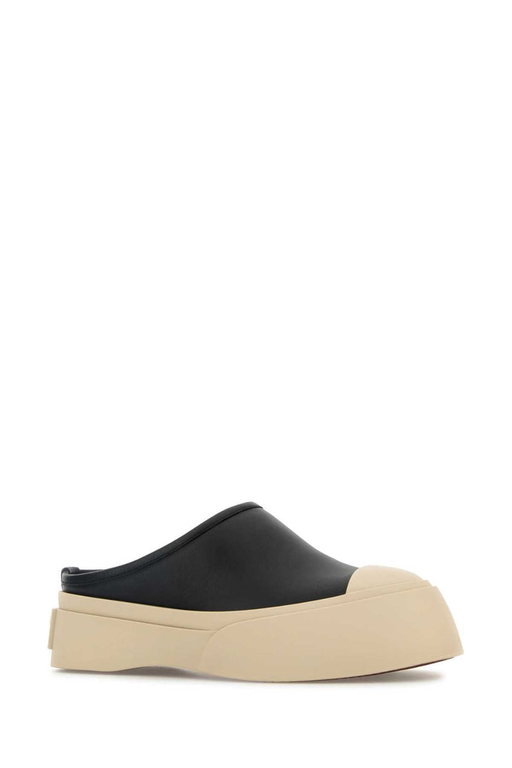 Marni Women Black Leather Pablo Slippers