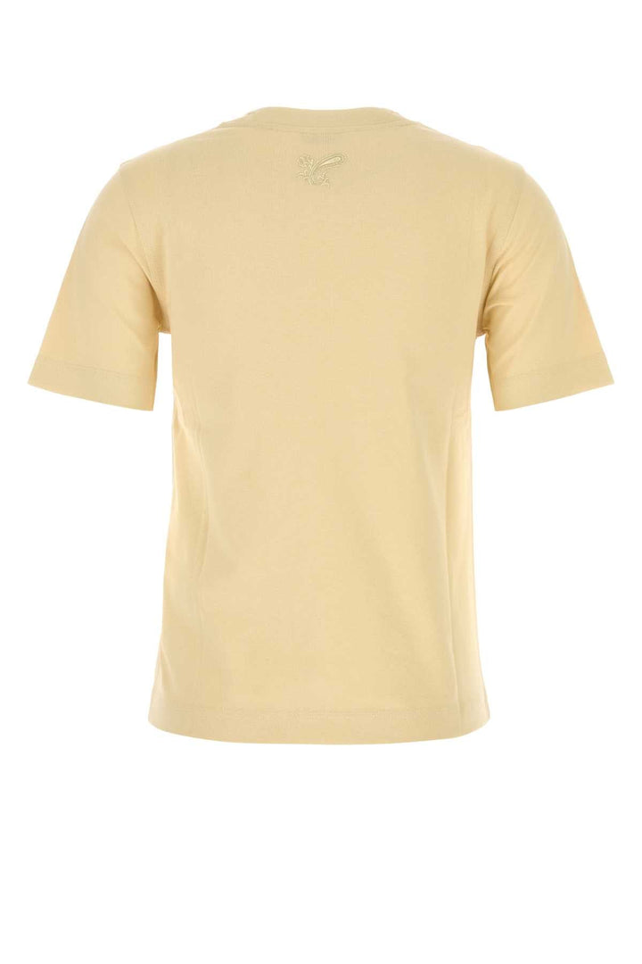 Burberry Women Cream Cotton T-Shirt