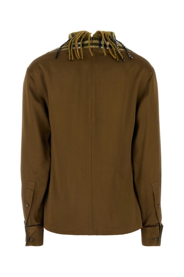 Burberry Women Biscuit Satin Blouse