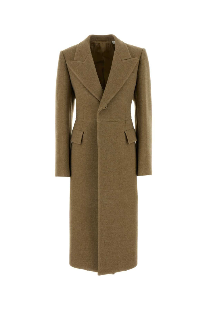 Burberry Women Beige Wool Blend Coat