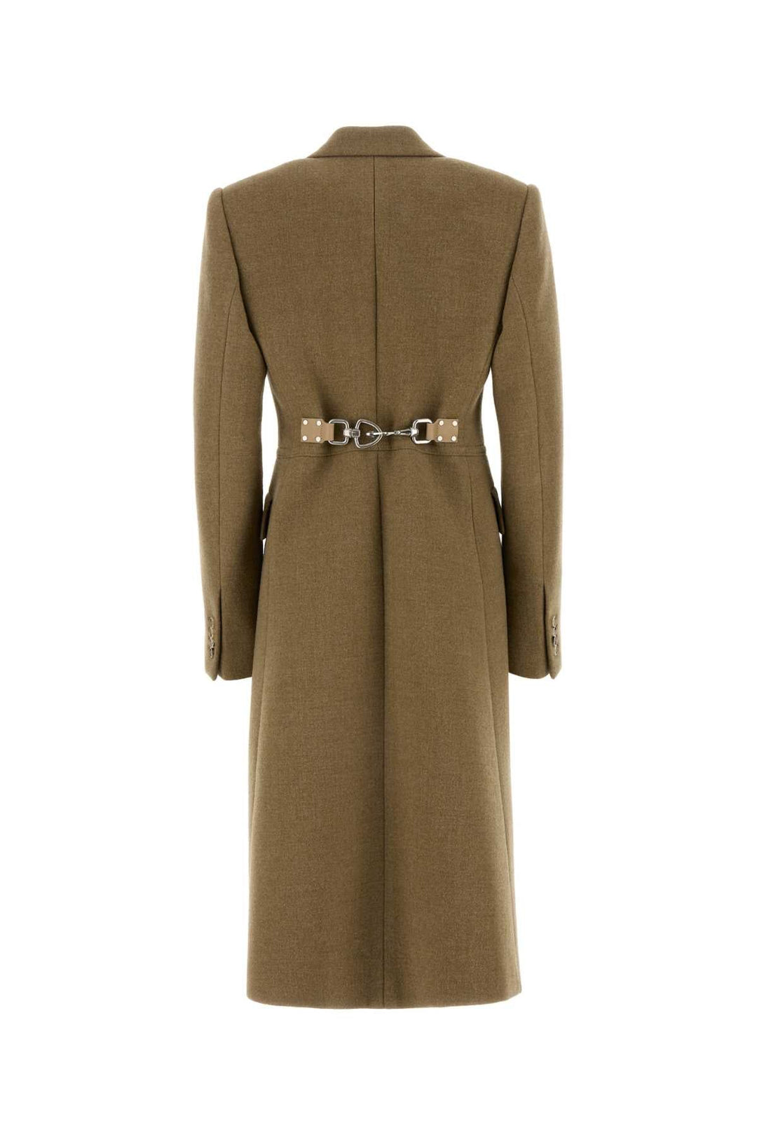 Burberry Women Beige Wool Blend Coat