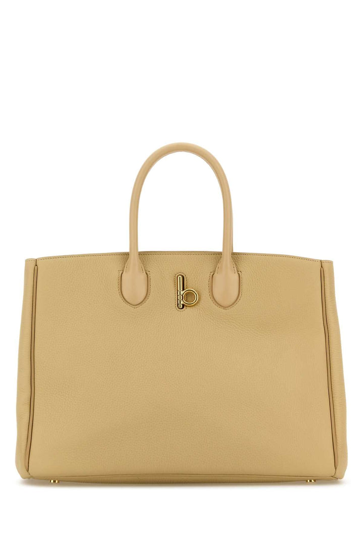 Burberry Women Beige Leather Medium Rocking Horse Handbag