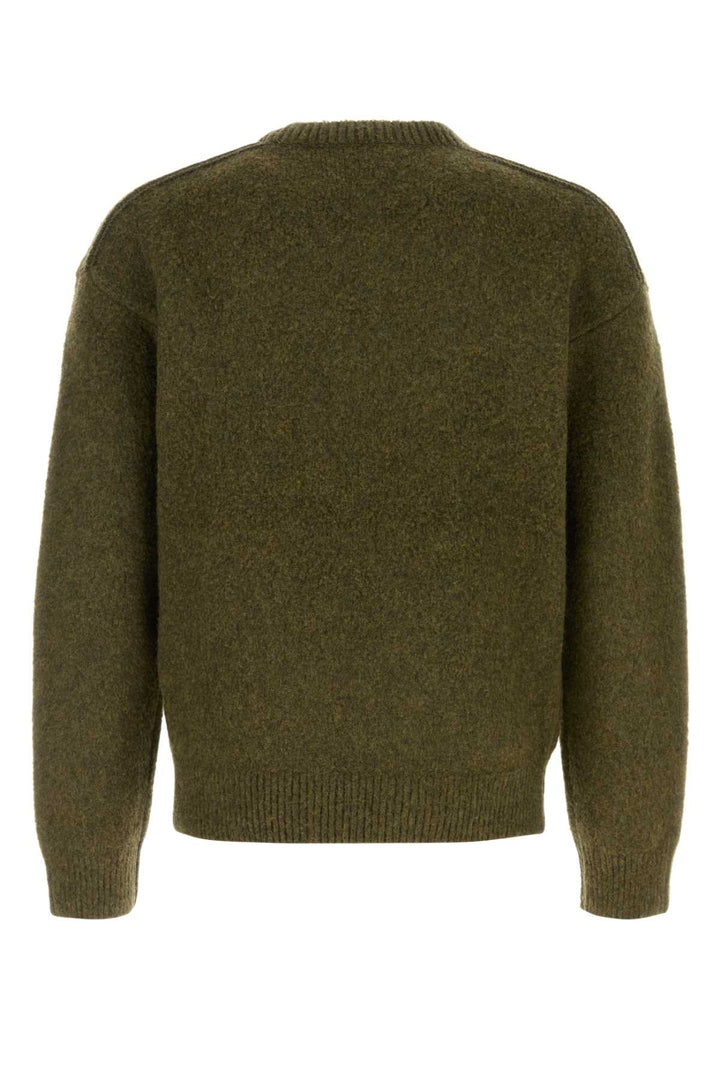 Burberry Men Olive Green Wool Blend Sweater