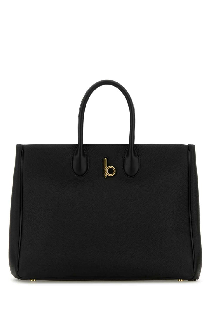 Burberry Women Black Leather Medium Rocking Horse Handbag