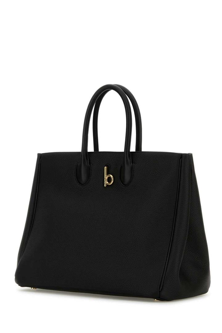 Burberry Women Black Leather Medium Rocking Horse Handbag