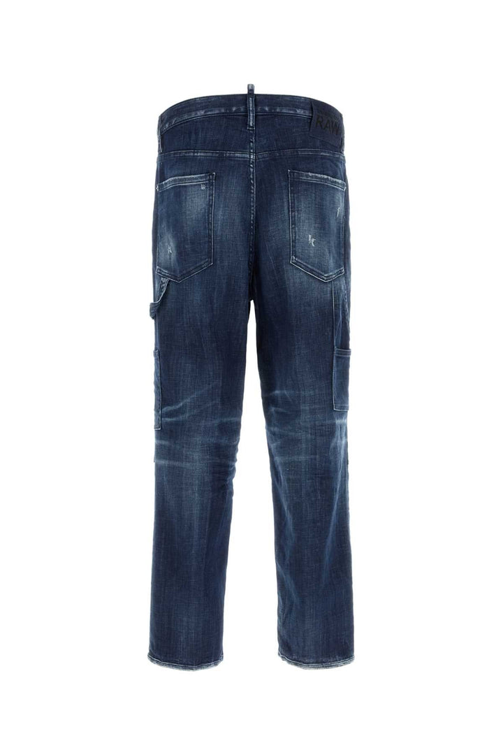 Dsquared Men Stretch Denim Loose Carpenter Jeans
