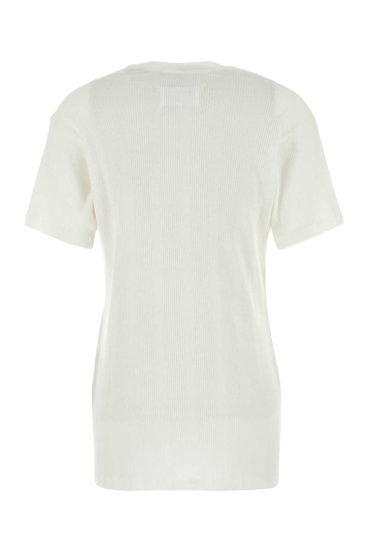 Maison Margiela Women White Cotton Blend T-Shirt