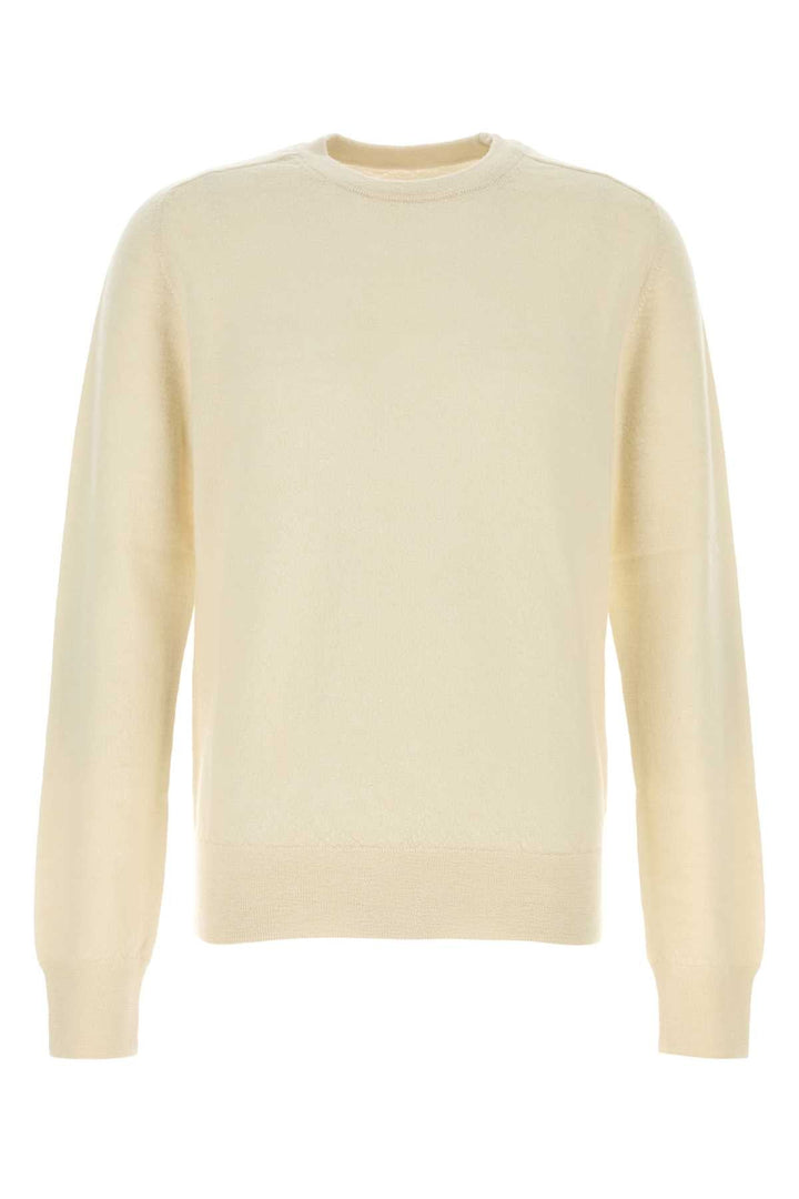 Maison Margiela Men Ivory Wool Sweater