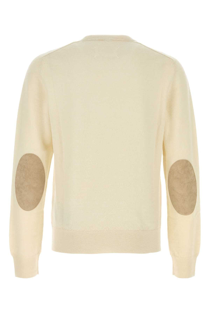 Maison Margiela Men Ivory Wool Sweater