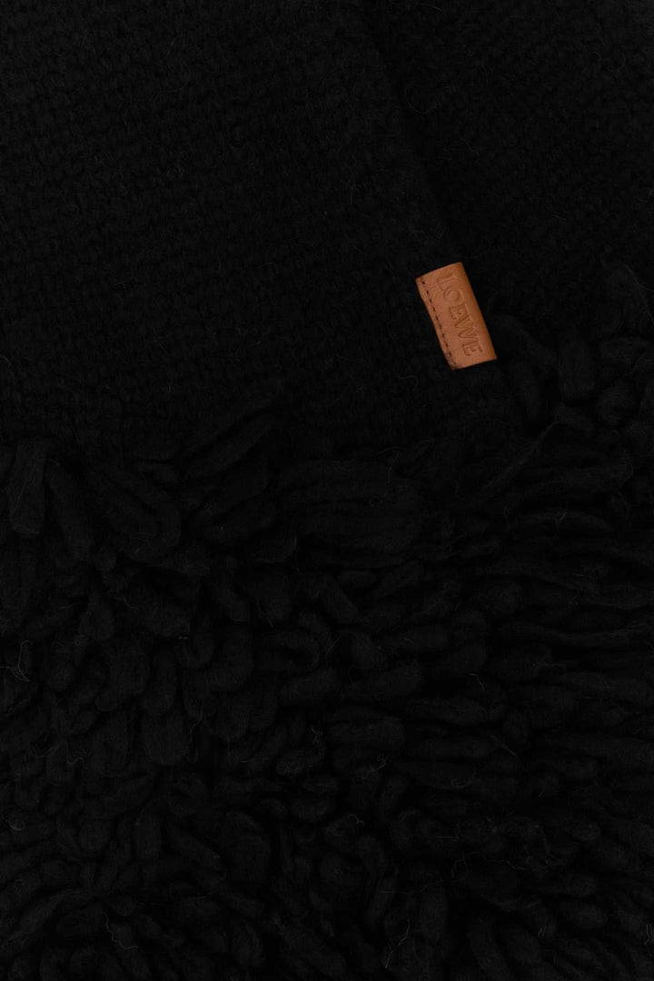 Loewe Women Black Alpaca Blend Scarf
