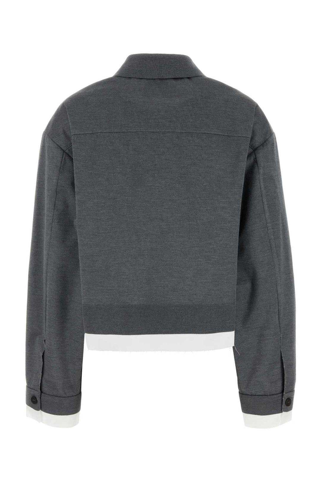 Miu Miu Women Dark Grey Silk Blend Sweatshirt