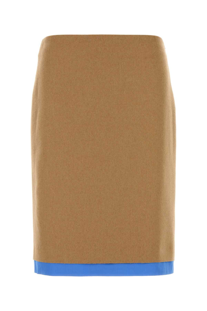 Miu Miu Women Beige Camel Skirt