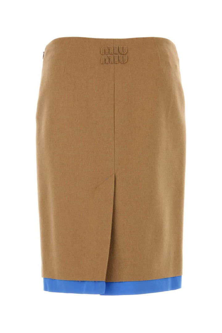Miu Miu Women Beige Camel Skirt