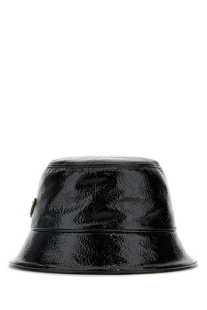 Prada Women Black Naplak Bucket Hat