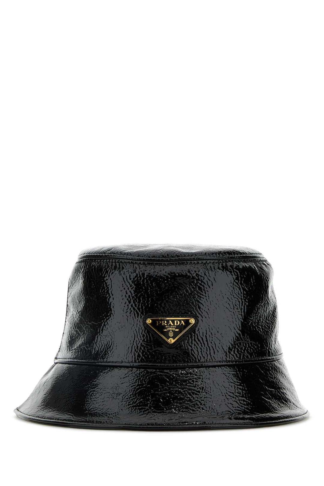Prada Women Black Naplak Bucket Hat