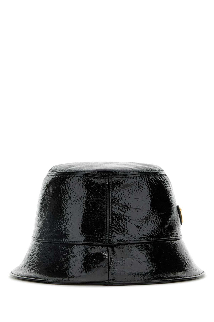 Prada Women Black Naplak Bucket Hat