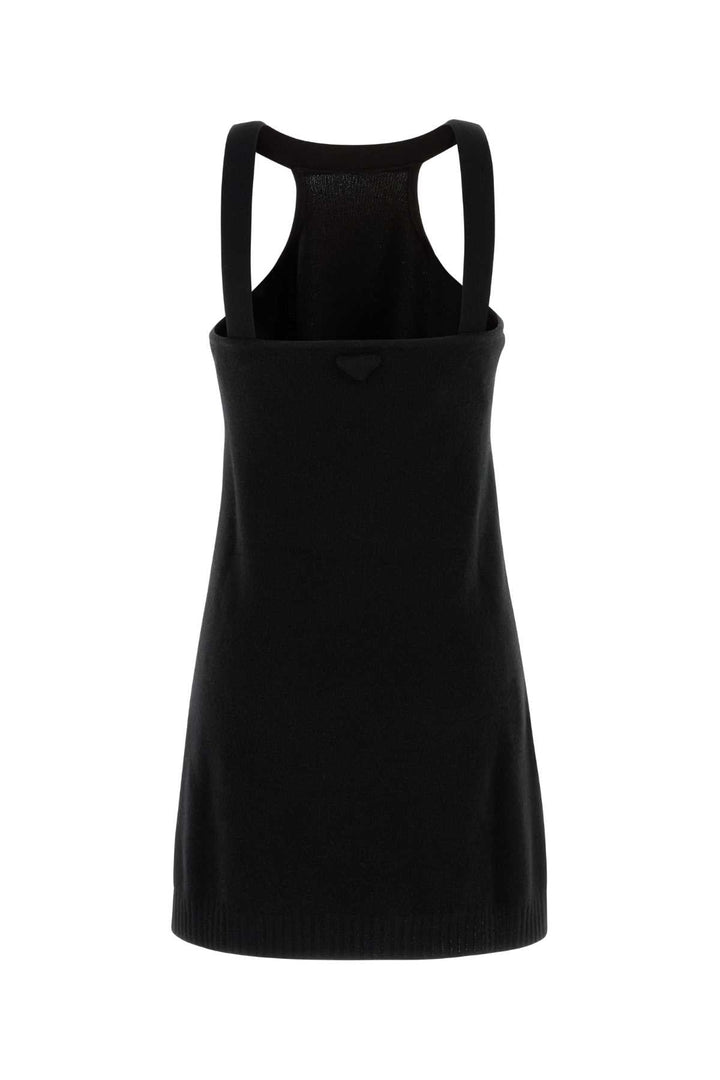 Prada Women Black Wool Mini Dress
