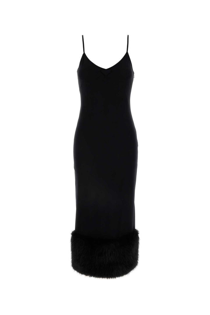 Prada Women Black Jersey Dress