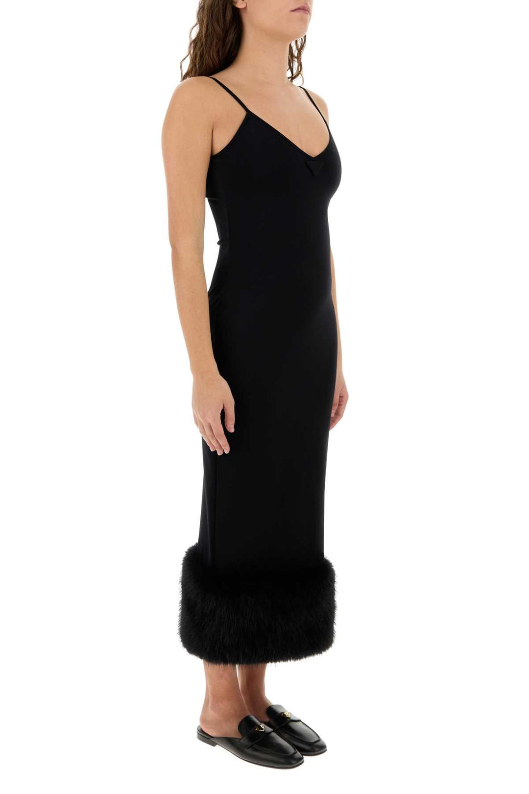 Prada Women Black Jersey Dress