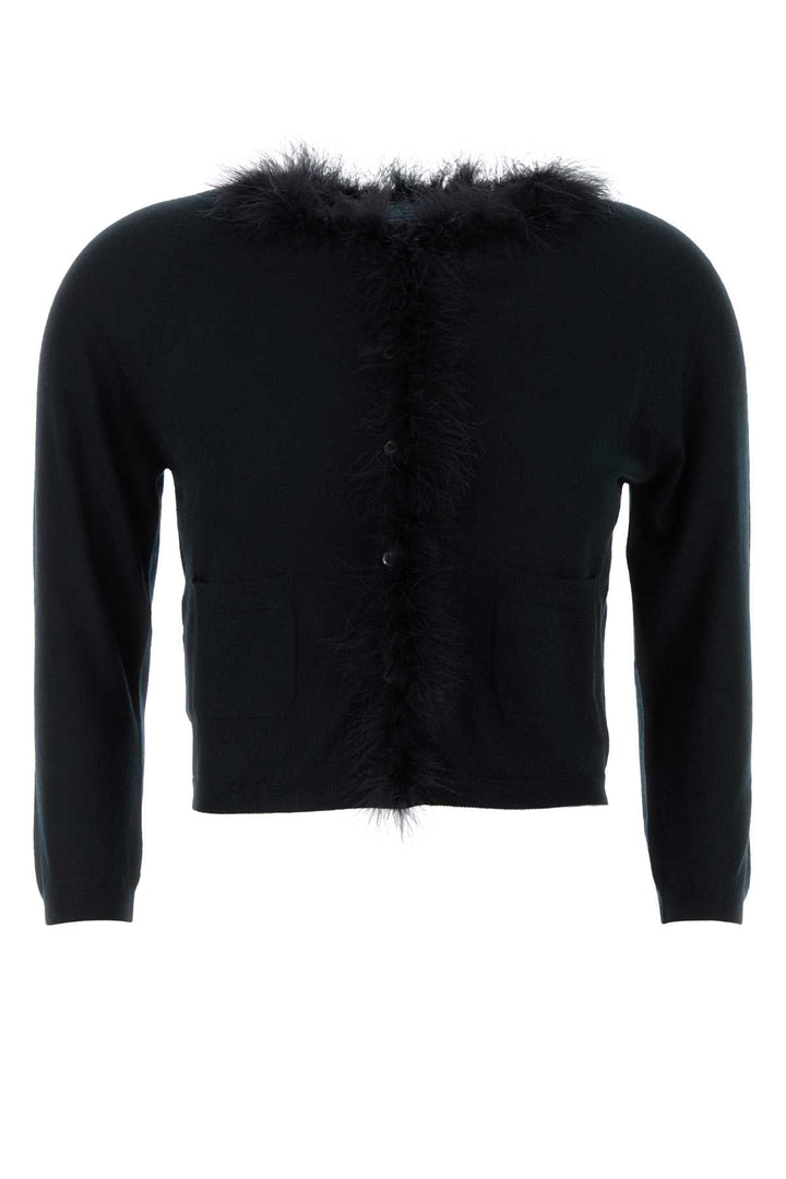 Prada Women Black Cashmere Cardigan